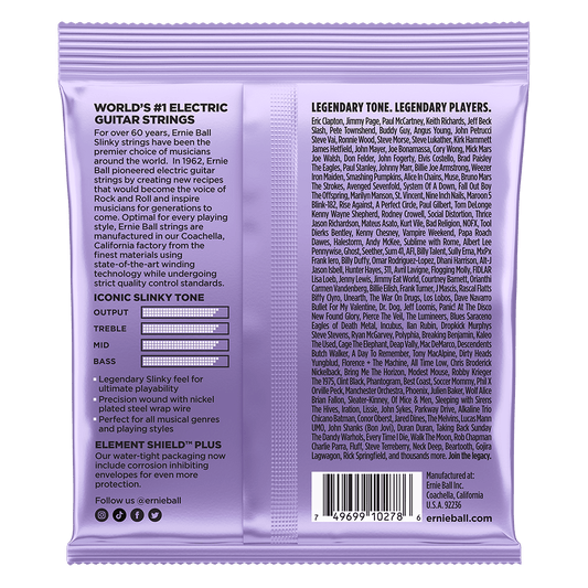 ENCORDADURA ERNIE-BALL GUITARRA ELECTRICA NICKEL WOUND 0.10-0.48 2227