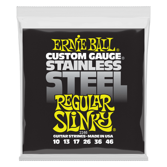 ENCORDADURA ERNIE-BALL Slinky STAINLES STEEL Guitarra Eléctrica 0.010-0.46 2246