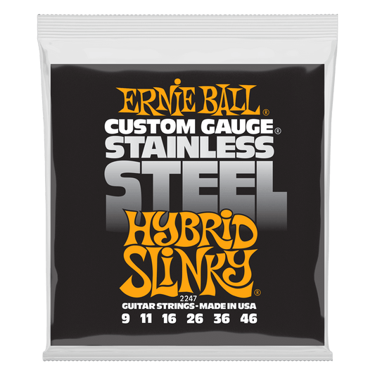 ENCORDADURA ERNIE-BALL Slinky STAINLES STEEL Guitarra Eléctrica 0.09-0.46 2247