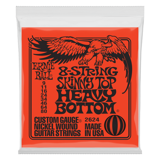 ENCORDADURA ERNIE-BALL Slinky Paradigm 8 Cuerdas Guitarra Eléctrica 0.09-0.80 2624