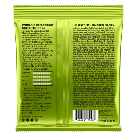 ENCORDADURA ERNIE-BALL Slinky Paradigm 8 Cuerdas Guitarra Eléctrica 0.010-0.74 2629