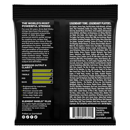 ENCORDADURA ERNIE-BALL Slinky COBALT Guitarra Eléctrica 0.010-0.46 2721