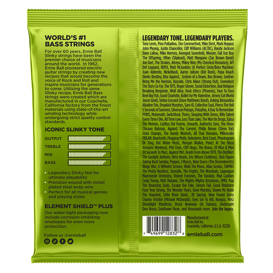 ENCORDADURA ERNIE-BALL bajo eléctrico 4cds Slinky Nickel Regular 45-105 2832