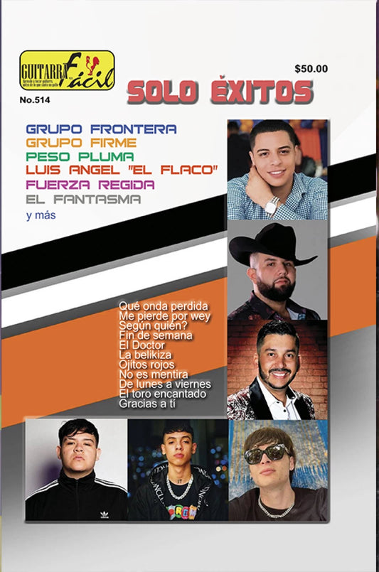 REVISTA GUITARRA FACIL #514 SOLO EXITOS REGIONAL MEXICANO