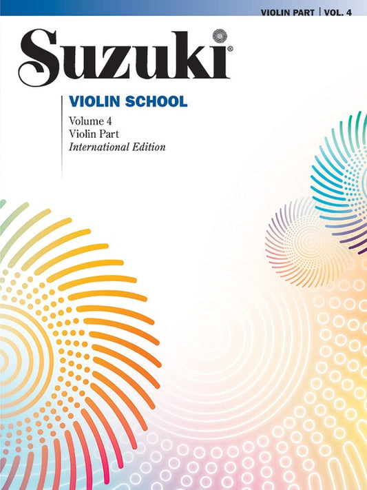 METODO SUZUKI VIOLIN SCHOOL, VIOLIN PART VOL.4 INTERNACIONAL EDITION