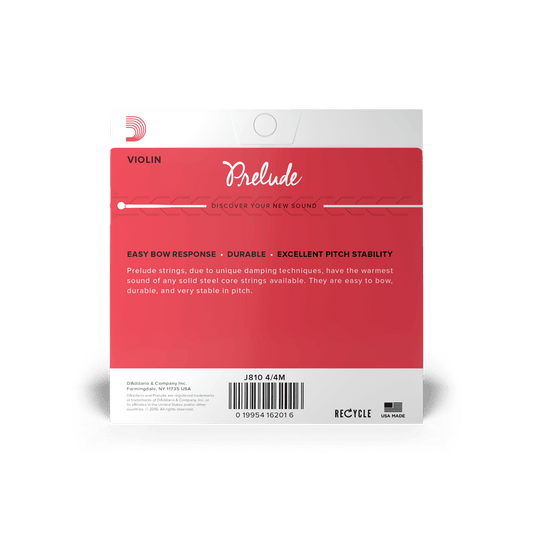 ENCORDADURA D´ADARIO PRELUDE VIOLIN SOLID STEEL CORE J810 4/4M