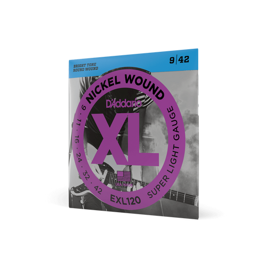 ENCORDADURA D´ADARIO GUITARRA ELECTRICA NICKEL WOUND 0.09-0.42 EXL120