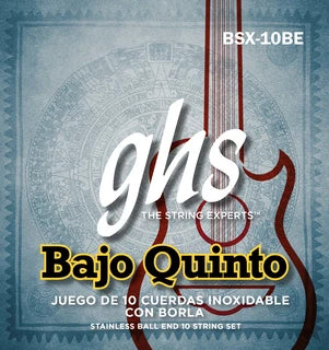 ENCORDADURA GHS  BAJO QUINTO ACERO INOXIDABLE BSX-10BE