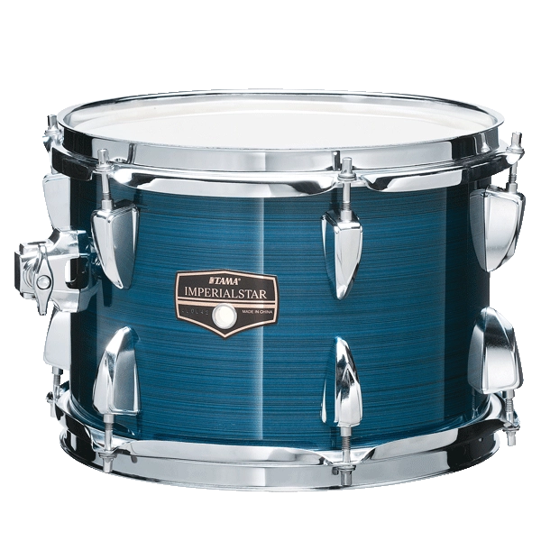 BATERIA TAMA IMPERIALSTAR DE 5 PZAS. AZUL RAYADO CON ATRILES Y ASIENTO